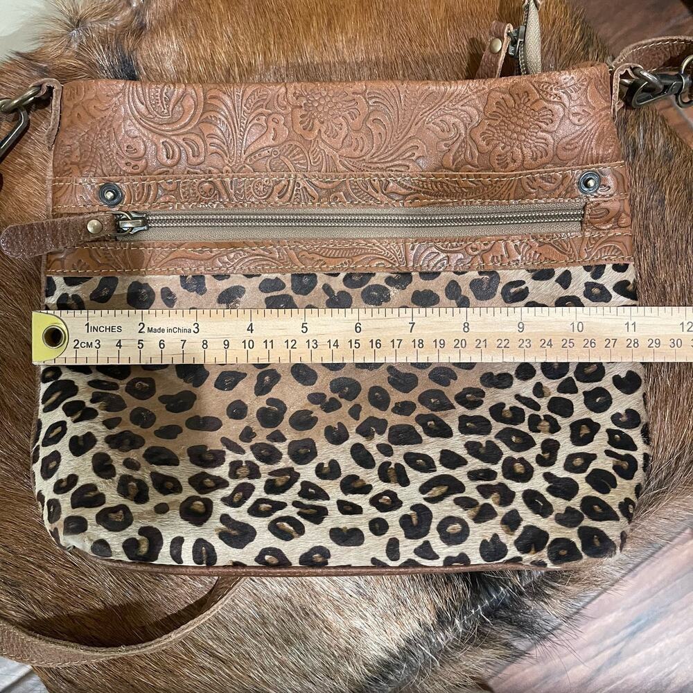 Myra Bag Dynamic Leopard Print Cowhide Leather Ba… - image 4